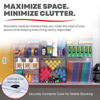 Deflecto Stackable Open Cube Organizer, Desk and Craft Organizer - Image 7