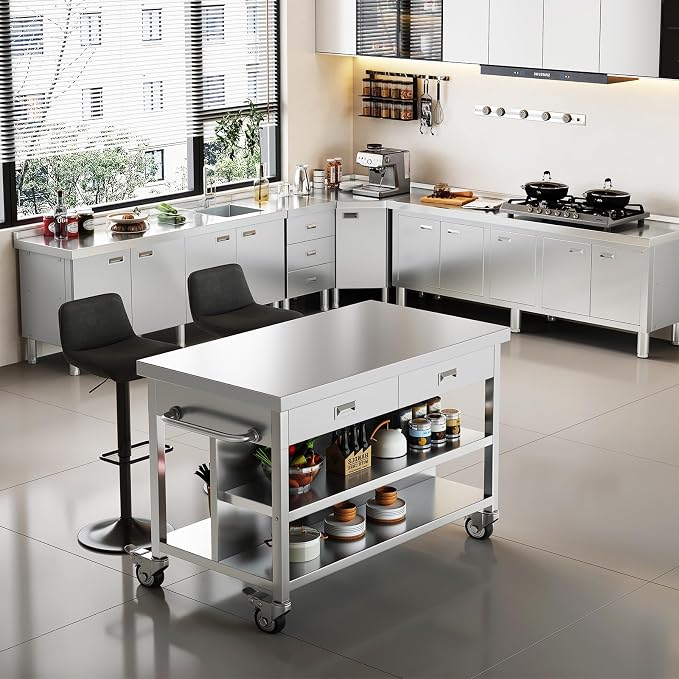 Stainless Steel Kitchen Island - Image 9