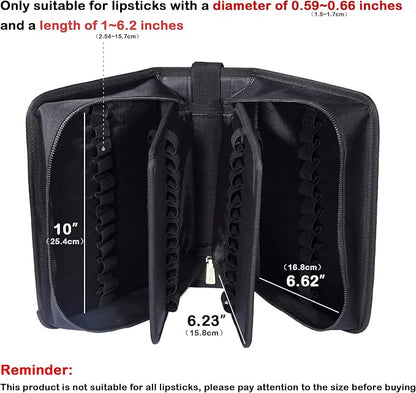 ROWNYEON Lipstick Organizer Bag Portable, Makeup Artist Storage, Large Capacity - Image 3