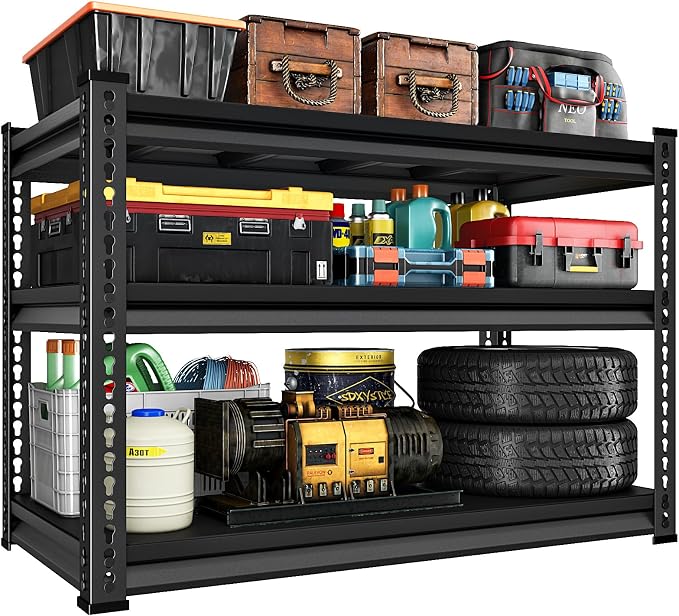 48" W Garage Shelving Heavy Duty, 1500LBS Loads Shelving Units and Storage Racks by SDXYSTCE