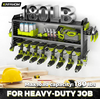 KAFAHOM Power Tool Organizer，Large 8 Drill Holder Wall Mount - Image 5