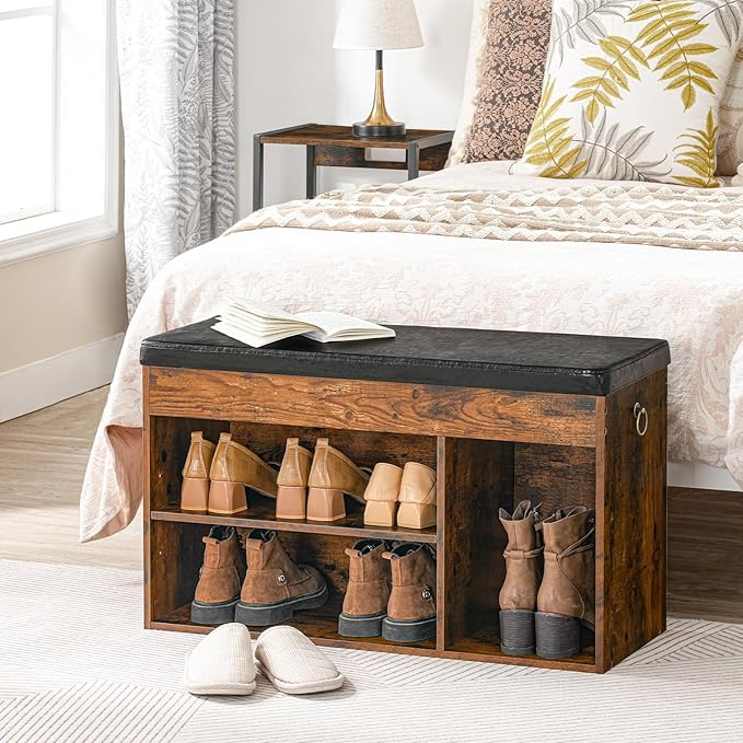 HOOBRO Shoe Storage Bench with Cushion, 32.3'' Entryway Bench with Lift Top - Image 2