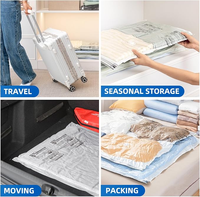 TAILI 8 Pack Vacuum Storage Bags, Jumbo Size, Vacuum Seal Bags - Image 9