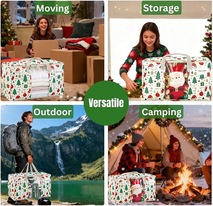 VENO 6 Pack Moving Bags, Large Christmas Storage Bins - Image 8