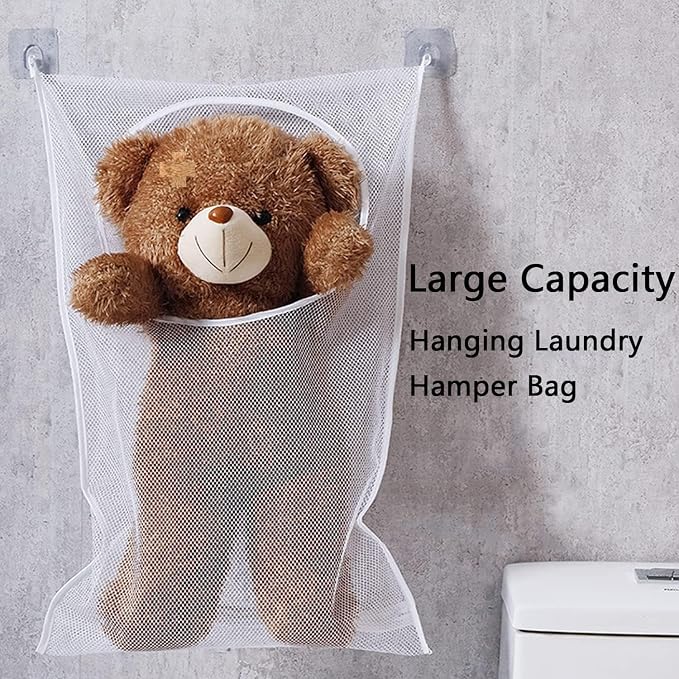 Hanging Laundry Hamper Bag, 2 Pack Over The Door Hanging Laundry Bag, 30 x 20 - Image 4