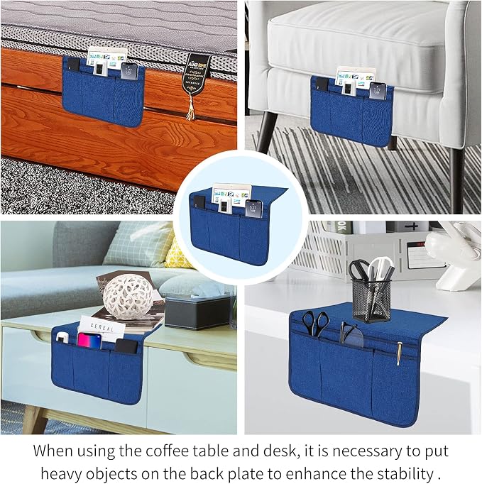 Bedside Caddy Bedside Storage Organizer Magazine Phone Tablet iPad Remote Holder - Image 5