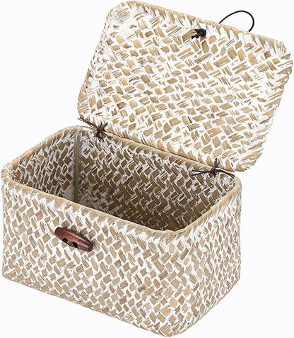 Hipiwe Wicker Shelf Basket Mini Seagrass Basket by Hipiwe
