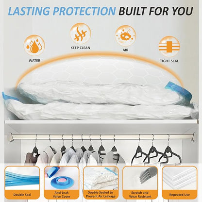 Cozy Essential Vacuum Storage Bags, 80% Compression Vacuum Seal Space Saver - Image 5