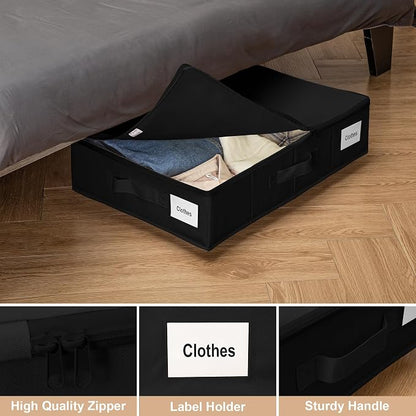 Vincona Under Bed Storage with Wheels, 2 Pack Under Bed Storage Containers with - Image 4