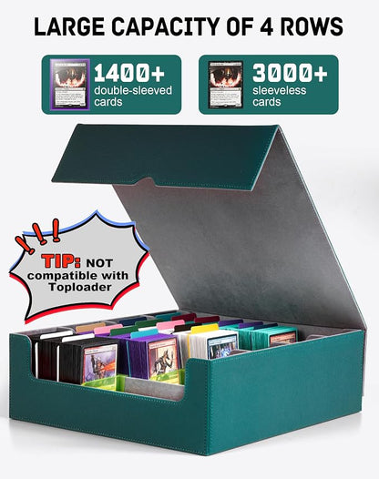 ZLCA Card Storage Box for MTG PTCG, Commander Deck Box Holds 3200+ Cards - Image 6