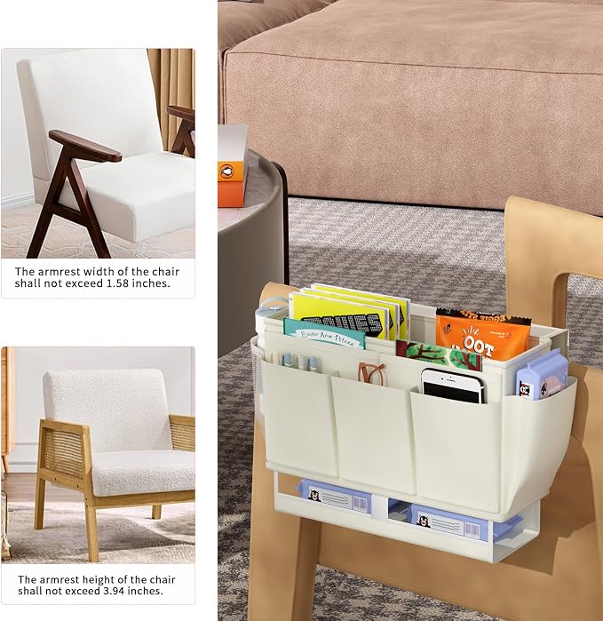Bedside Caddy Bedside Organizer, Bed Caddy - Image 5