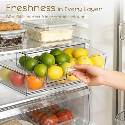 Stackable Storage Drawers, 3 Pack Clear Acrylic Makeup & Bathroom Organizer - Image 7