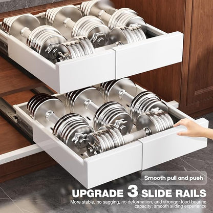 2 Pack Pull Out Cabinet Organizer Expandable Width and Depth, Slide Out Drawers - Image 8