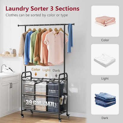 Tajsoon Laundry Sorter Cart - Image 4