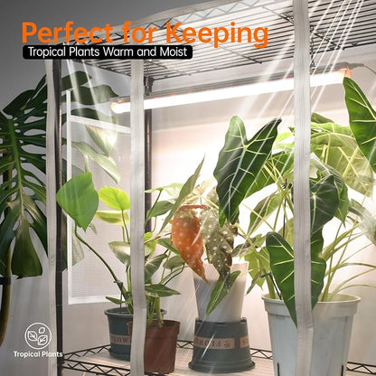 Bstrip Indoor Greenhouse with Grow Light, Mini Green House with 5 Pack T8 Full - Image 8