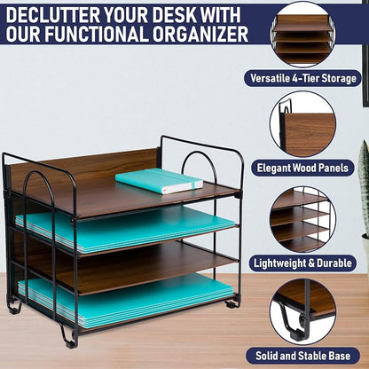 4-Tier Office Organizer, Desk File Organizer - Image 2