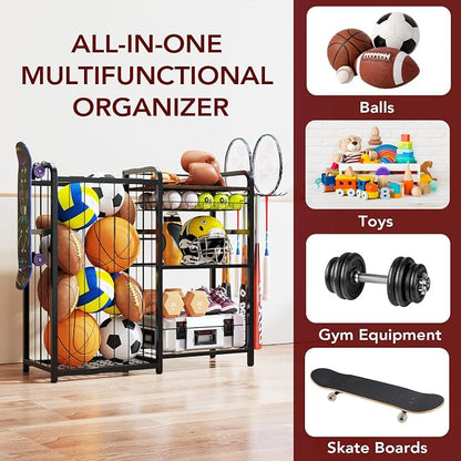 Garage Sports Equipment Organizer, Ball Storage - Image 3
