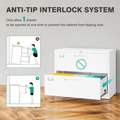 2 Drawer Lateral File Cabinet - Image 7