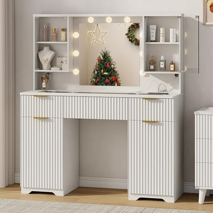 ONME 47.2" Fluted Vanity Desk by ONME