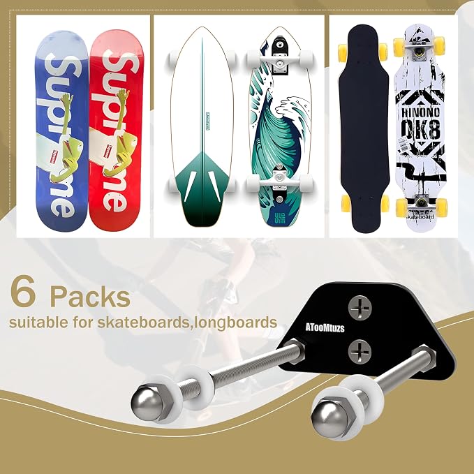 Skateboard Wall Mount Display-Aluminum Ramp Shape Skateboard Deck Wall Mount - Image 2