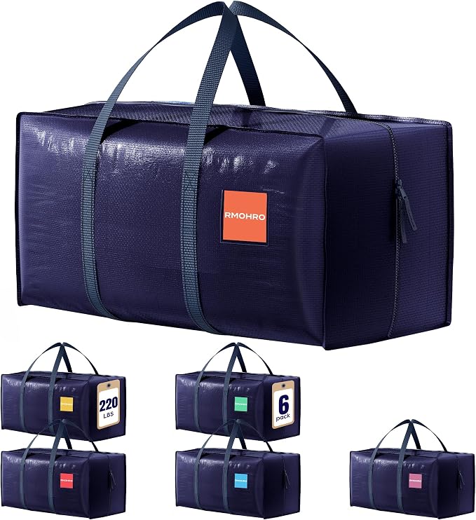 6 Pack Moving Bags Heavy Duty 210GSM by RMOHRO