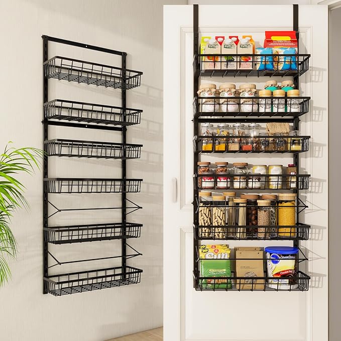 Mefirt Over The Door Pantry Organizer, Pantry Storage and Organization | 6-Tier by Mefirt