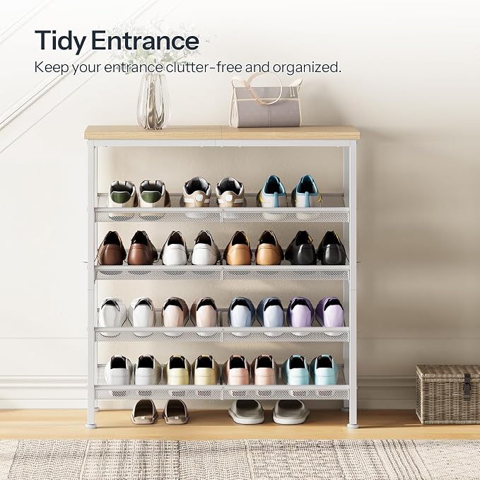 HOOBRO Shoe Rack for Entryway, 5-Tier Shoe Organizer - Image 4