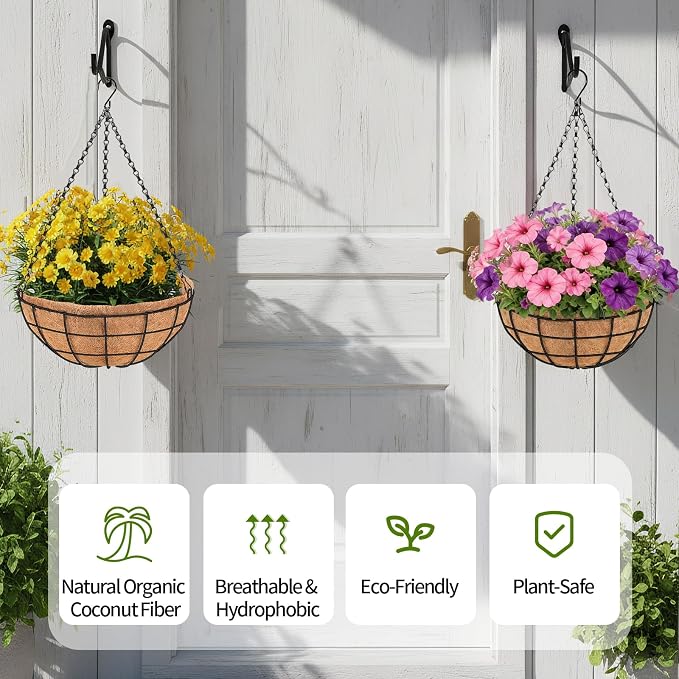 14" Large Hanging Baskets for Plants Outdoor - Image 7