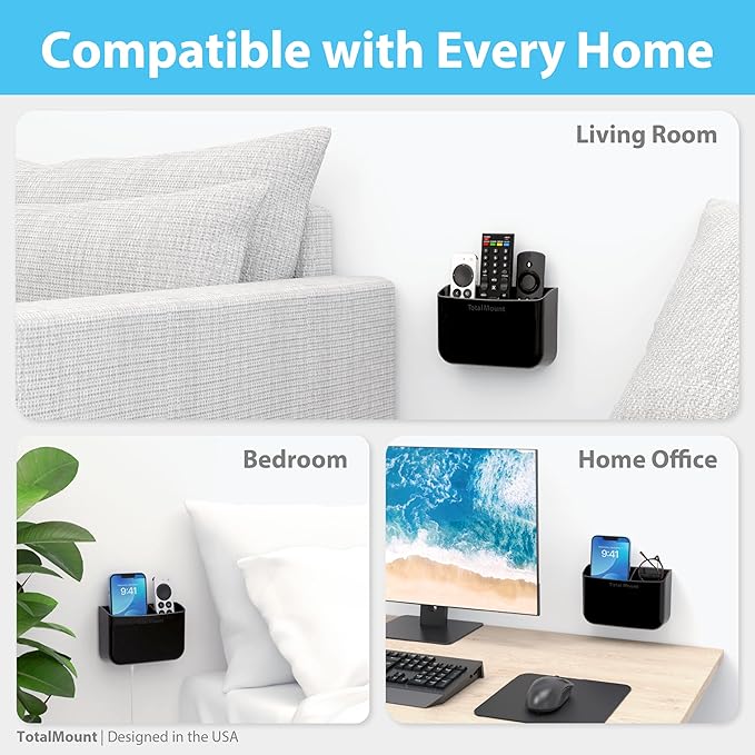 TotalMount Hole-Free Remote Holder – Eliminates Need to Drill Holes in Your Wall - Image 6