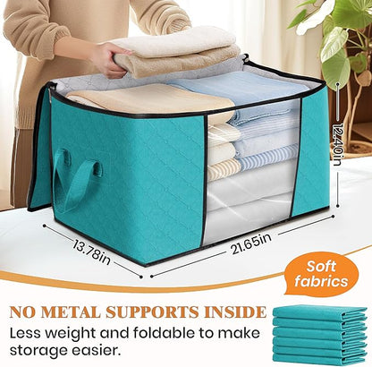 Fab totes Storage Bags, Clothes Blanket Storage Bins Foldable Closet Organizers - Image 2