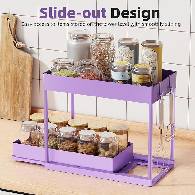 Simple Trending Under Sink Organizer 2 Pack, Sink Pull-Out Sliding Storage - Image 4
