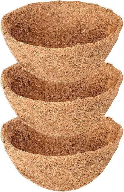 3 Pack 20 Inch Hanging Basket Coco Liners Replacement, 100% Natural Round by Legigo