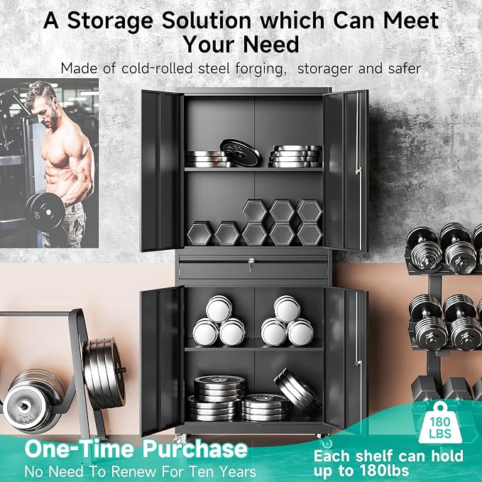 Metal Garage Storage Cabinet - Image 7