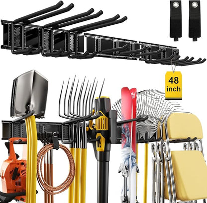 48" Garage Tool Organizer Wall Mount, 660lbs Heavy Duty Steel Garden Tool by YZSFMZGE