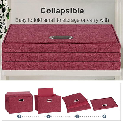 Large 17" 36 Quart Collapsible Stackable Storage Bins - Image 4