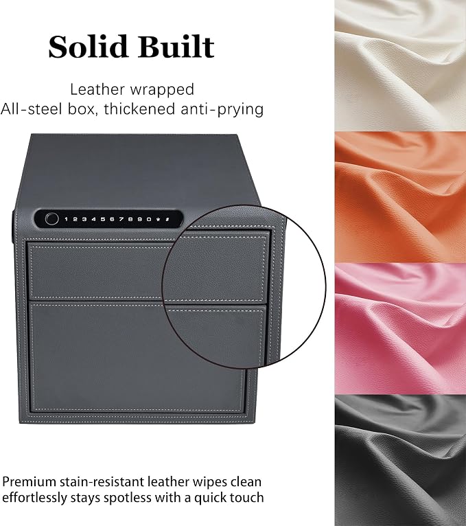 Jewelry Safe with Drawers，Biometric Fingerprint safe, Slide-Away Handgun Safe - Image 4