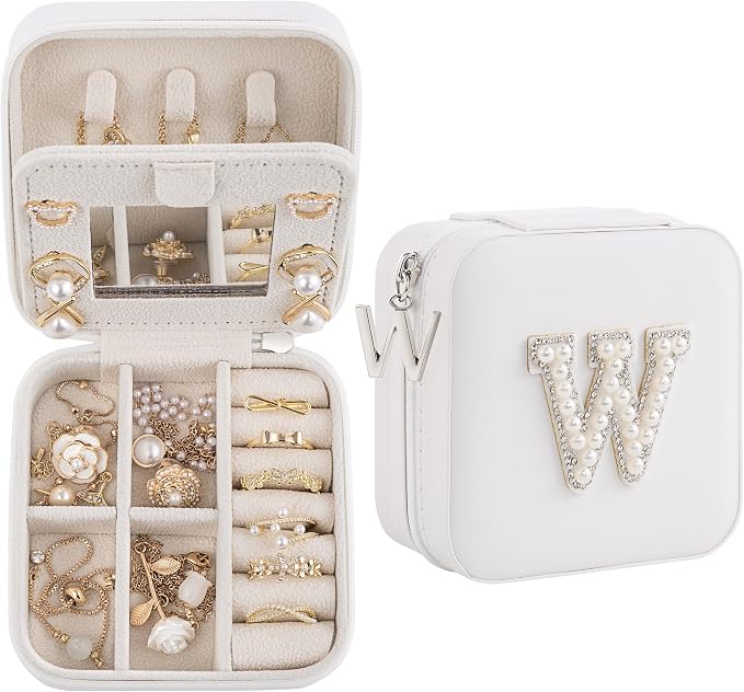 Birthday Gifts For Women, Initial Jewelry Box, Travel Jewelry Case, Gifts for by Unknown