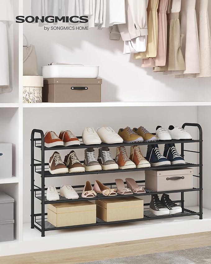 SONGMICS Shoe Rack, 4 Tier Shoe Organizer - Image 2
