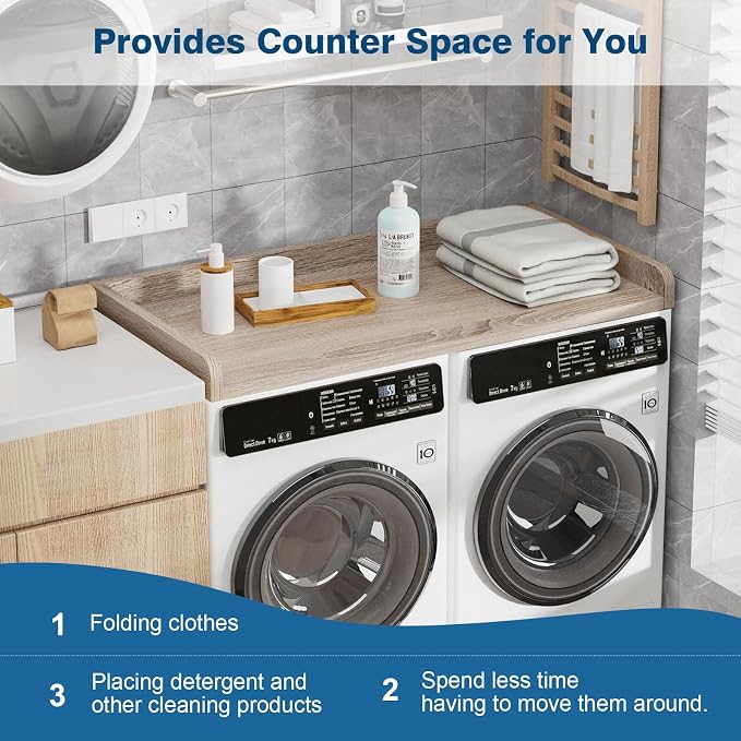 Washer Dryer Countertop 27.5" W x 54" L Laundry countertop - Image 6