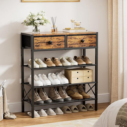 Shoe Rack for Entryway, 4 Tier Shoe Organizer - Image 2