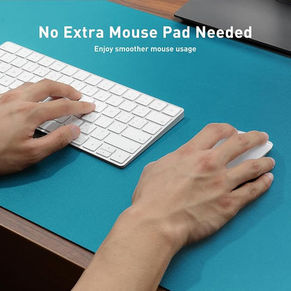 Aothia Leather Desk Pad Protector, Mouse Pad, Office Desk Mat, Non-Slip PU - Image 4