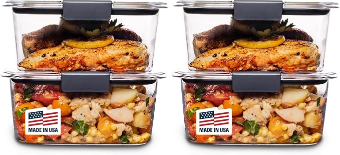 Rubbermaid Brilliance BPA-Free Food Storage Containers, Medium Deep, 4.7 Cup by Unknown