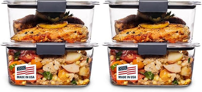Rubbermaid Brilliance BPA-Free Food Storage Containers, Medium Deep, 4.7 Cup by Unknown