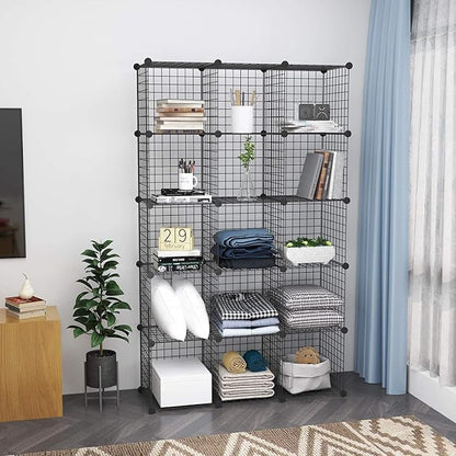 C&AHOME Wire Cube Storage, 16 Cubes Organizer Metal Grids Storage, Storage Bins - Image 5