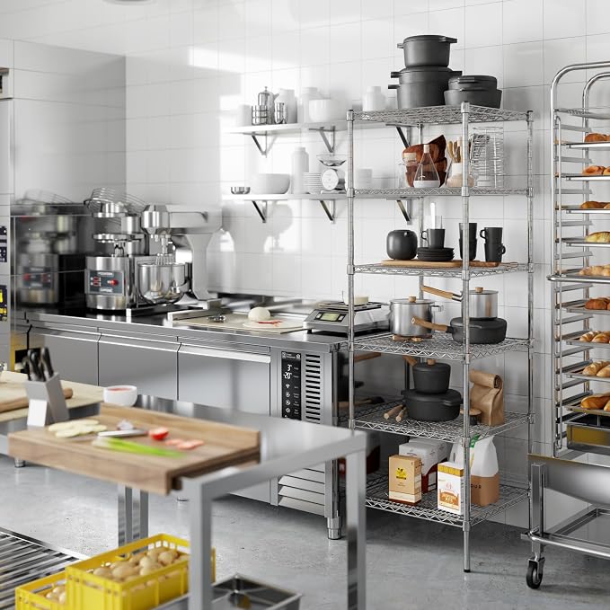 24" Deep x 24" Wide x 74" Height Wire Shelving Kit | 6-Tier | NSF Commercial - Image 5
