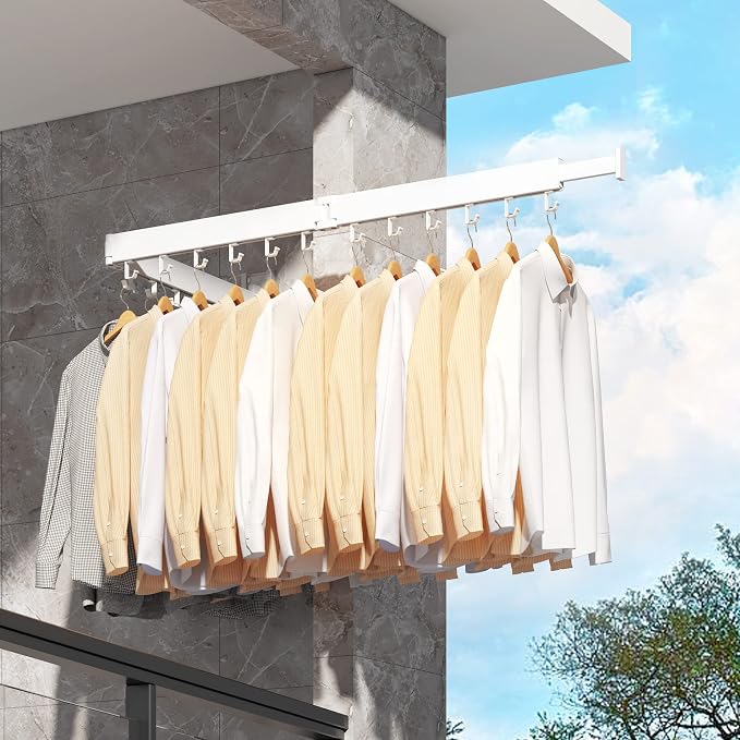 Clothes Drying Rack, Laundry Drying rack, Wall Mounted Clothes Rack, Clothes - Image 7