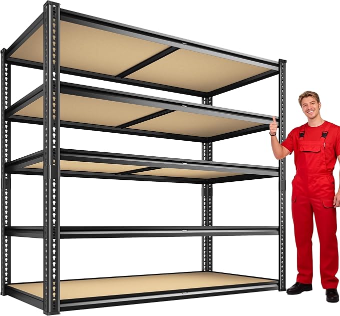 40" W Garage Shelving 2250LBS Storage Shelves Adjustable Metal Shelving 5 Tier by Unknown