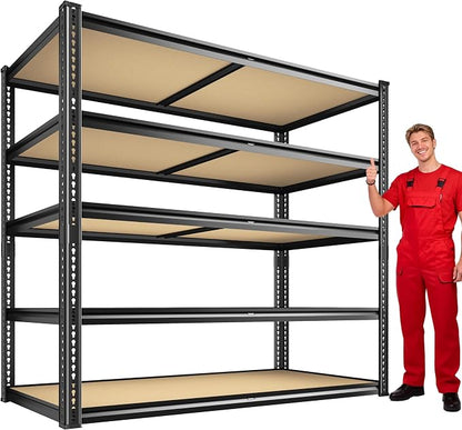 40" W Garage Shelving 2250LBS Storage Shelves Adjustable Metal Shelving 5 Tier by Unknown
