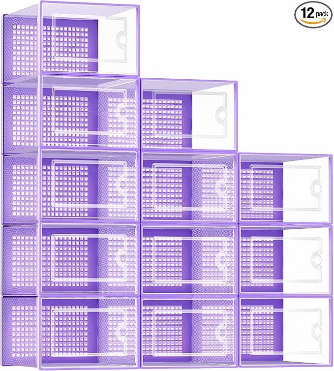Kuject Large Shoe Organizers Storage Boxes by Kuject
