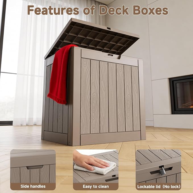 35 Gallon Waterproof Outdoor Storage Box, Deck Boxs - Image 5